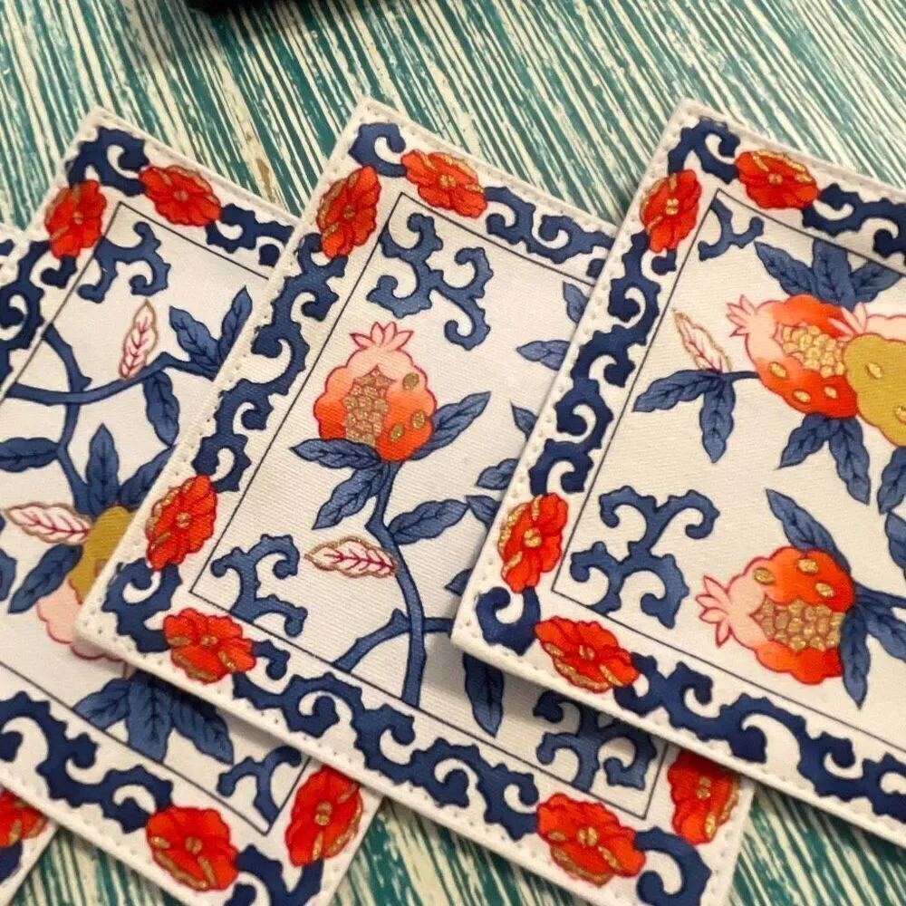 Gen Collection Japanese Vintage Floral Cloth Coasters